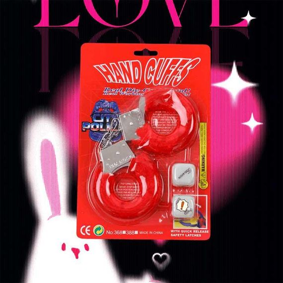 Набір ігровий "Hand Cuffes&Cubes" червоний — Садо-мазо | Зображення 1