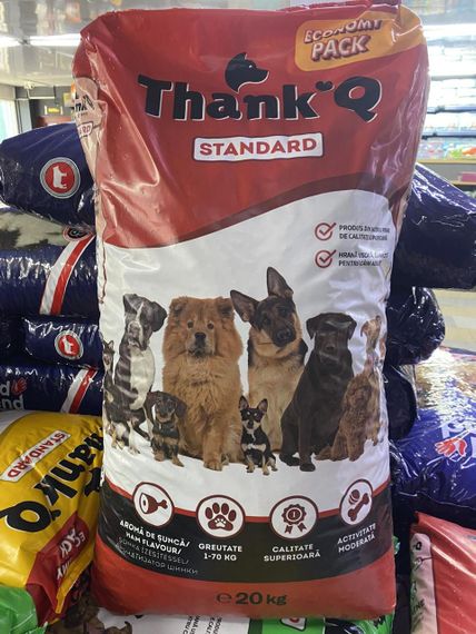 🐶 Сухий корм для собак Thank’Q Standard зі смаком стейку, 20 кг (Economy Pack)