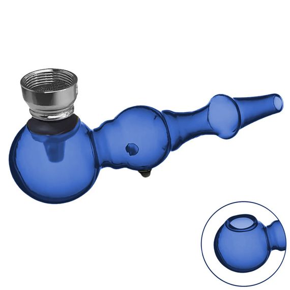 Скляна Трубка Універсальна "Pipe Large Hole Blue"