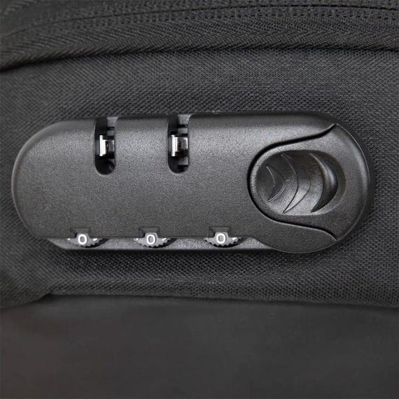 Дорожня сумка органайзер з кодовим замком (37х10,5х27см), Home Cleaning, Чорна / Сумка для зберігання документів | Зображення 4