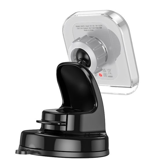 Автотримач з БЗП Hoco HW18 Crystal (center console) Gray | Зображення 1