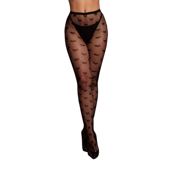 Колготки - Le Desir Heart Patterned Tights Black XS/XL Sex Aura