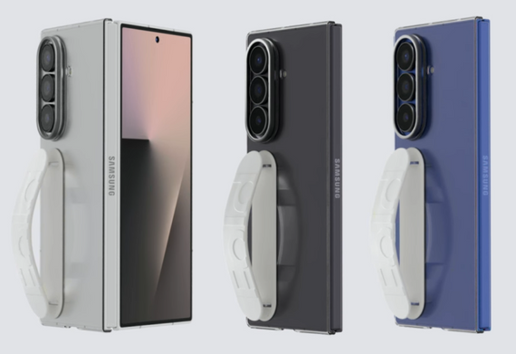 Оригінальний захисний чохол із ремінцем і захисними плівками Samsung Galaxy Fold7 Clear Grip Case Прозорий (EF-QF966) | Зображення 1