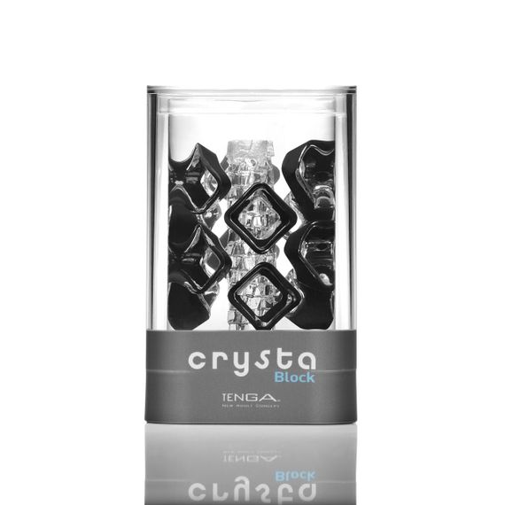 Прозорий мастурбатор TENGA Crysta Block, багаторазовий