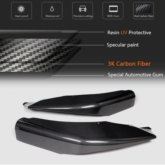 Накладки на передній бампер Flap V1 (для M-Sport, Карбон) для BMW 6 F12/F13/F06 2011-2018 рр | Зображення 4