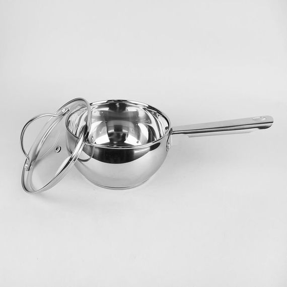 Ковш кухонный Maestro MR-3516-16S, 1.5 л, 16 см, из нержавеющей стали с крышкой, для всех типов плит | Зображення 2