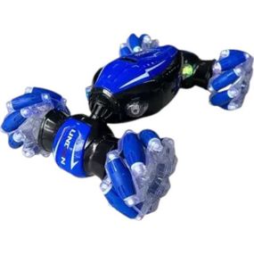 Машинка перевертня з підсвічуванням на радіокеруванні Stund A8863-145 Синя