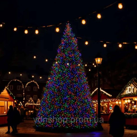 Гирлянда Рождественская фея уличная 100 (м) 1000 LED черный провод Мультиколор CF1000L100MBML | Зображення 5