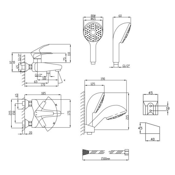 Змішувач для ванни Lidz (CRM) 20 49 006 03 New | Зображення 1