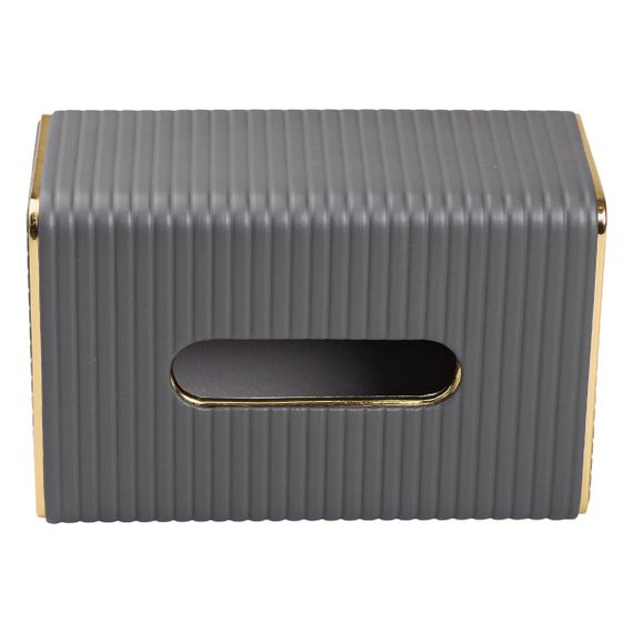 Серветниця з еко шкіри 21.5х13х9 см органайзер для кафе і ресторанів Сірий HP-3-203G | Зображення 1
