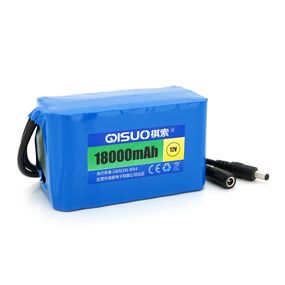 Акумуляторна батарея літієва QiSuo 12V 18A з елементами Li-ion 18650, DC5.5x2.1