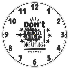 Часы настенные круглые Don`t stop dreaming! 36 см (CHR_P_20A021)