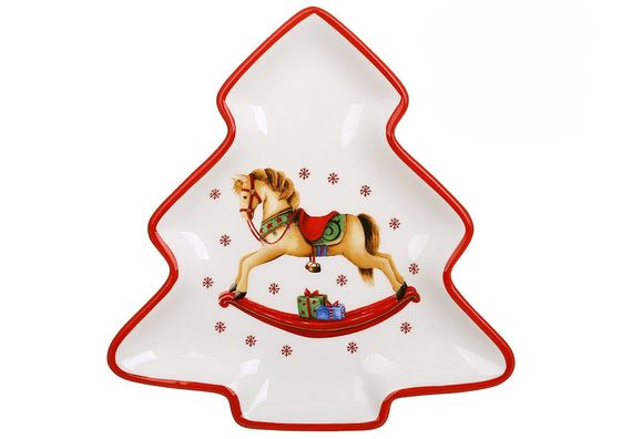 Салатное квадратное блюдо из фарфора Equine Gold: Square, 21х21 см