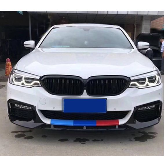 Накладки на передній бампер Flap V1 (для M-Sport 2017-2020, Карбон) для BMW 5 серія G30/31 рр | Зображення 1