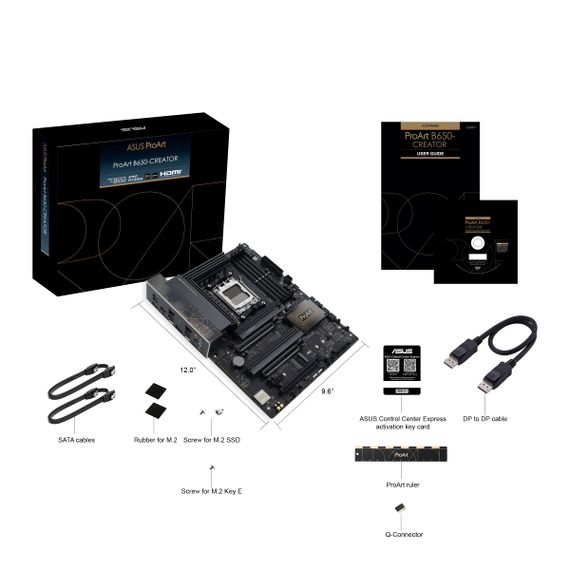 Материнcька плата ASUS PROART B650-CREATOR sAM5 B650 4xDDR5 M.2 HDMI DP ATX (90MB1C40-M0EAY0) | Зображення 1