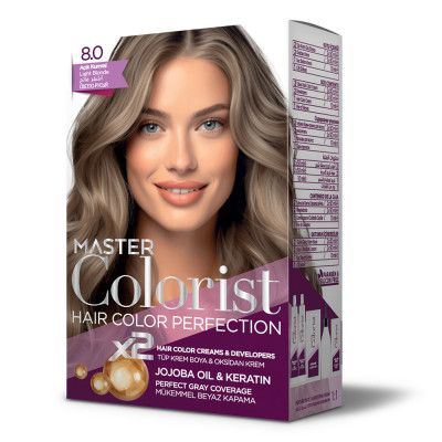 Краска для волос Master Colorist 8.0 Светлый русый Ливеста 2x50 мл+2x50 мл+10 мл