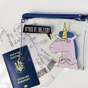 Косметичка пластикова прозора Visible Єдиноріг (KPR_19A004_SI)