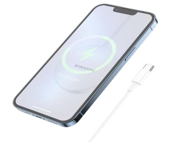 Беспроводное магнитное быстрое зарядное устройство Borofone BQ17 Белый (BQ17_308) | Зображення 4