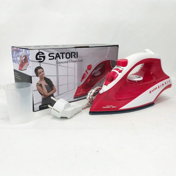 Паровой утюг отпариватель SATORI SI-1820-RD, Паровой утюг для одежды, ZW-446 Хорошие утюги | Зображення 9