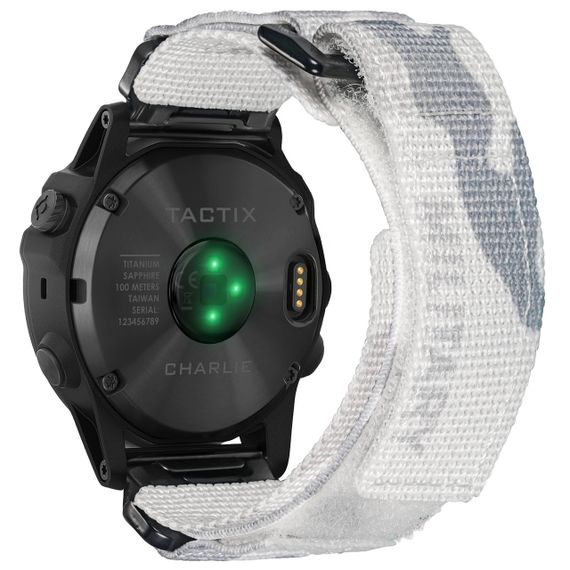 Ремешок для часов Hemsut HGA131 Military nylon strap with Velcro Garmin Camo White 20mm