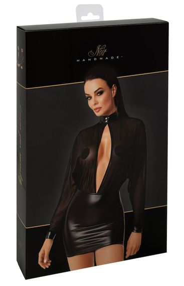 Сукня Noir Handmade F348 Powerwetlook and tulle dress - 6XL | Зображення 6