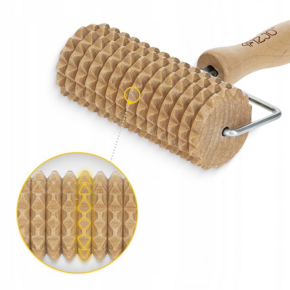 Масажний ролик для тіла 4FIZJO ручний, дерев'яний 4FJ0646 (P-5905973400251) | Зображення 1