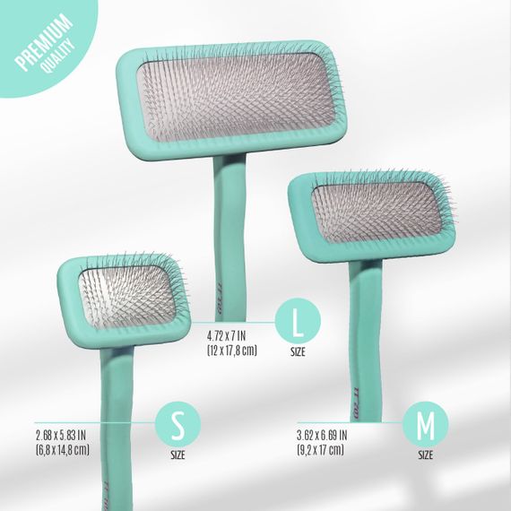 Пуходерка прямокутна Tauro Pro Line, 6.8 х 14.8 см, зелена | Зображення 2