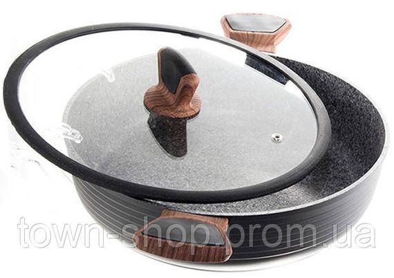 Сотейник Fissman Diamond Grey Ø28см с каменным антипригарным покрытием FN-AL-4306