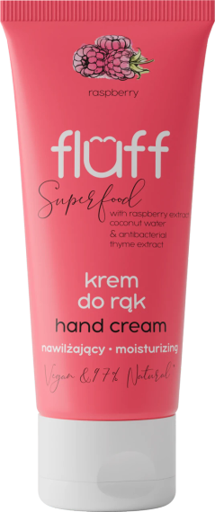 FLUFF Superfood Антибактеріальний та зволожуючий крем для рук, малина 50 мл