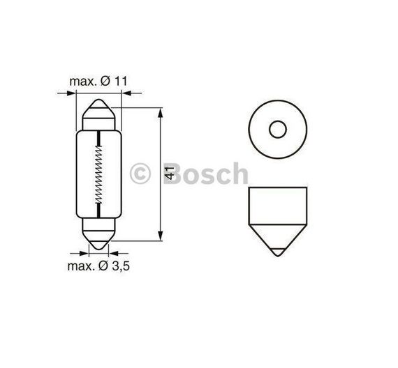 Галогеновая лампа BOSCH Pure Light K10W 10W 12V SV8.5-8 (1987302210) | Зображення 1