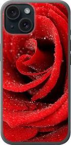 Чохол на iPhone 15 Червона троянда із силікону FCh_009312