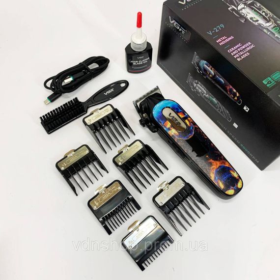 Моющаяся машинка для стрижки VGR V-279 RED, Беспроводной триммер для стрижки и бритья QY-93 | Зображення 7