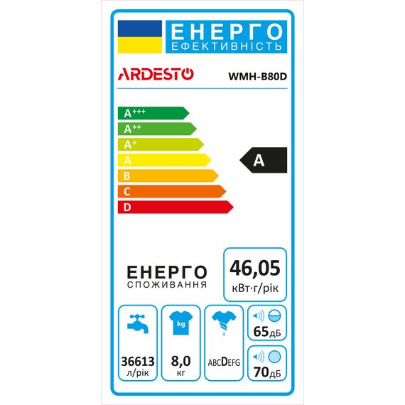 Пральна машина Ardesto WMH-B80D | Зображення 9