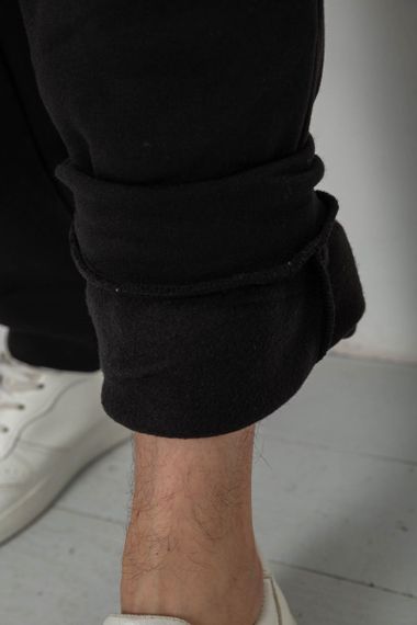 Спортивные штаны мужские на флисе, цвет черный, 238R125 | Зображення 5