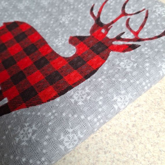 Кухонное полотенце SoundSleep Winter Mood рождественское вафельное 45х60 см серо-красный (2800004667227) | Зображення 7