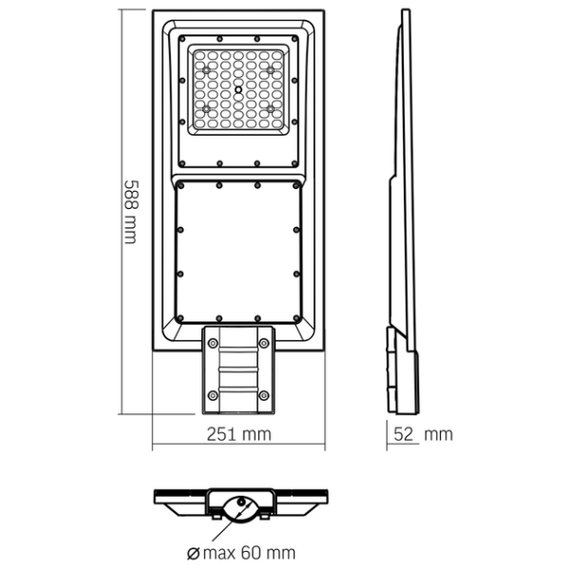 Автономний вуличний LED ліхтар VIDEX VL-SLSO-082-S 2300Lm 5000K з сонячною панеллю та акумулятором | Зображення 8