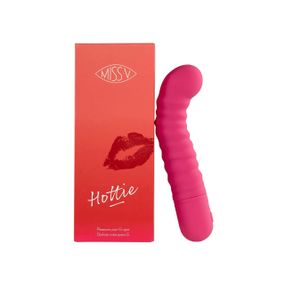 Вибратор для точки G рельефный Hottie Miss V, розовый sexstyle
