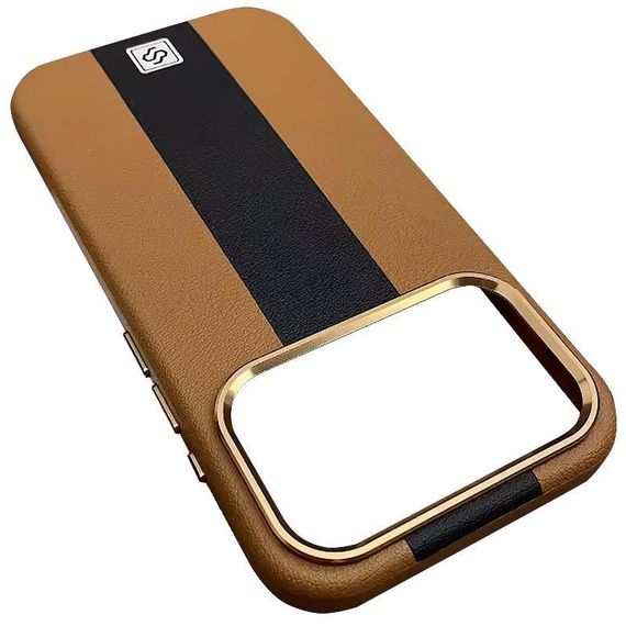 Шкіряний чохол Rally with MagSafe для Apple iPhone 17 Pro (6.3") Brown / Black | Зображення 1