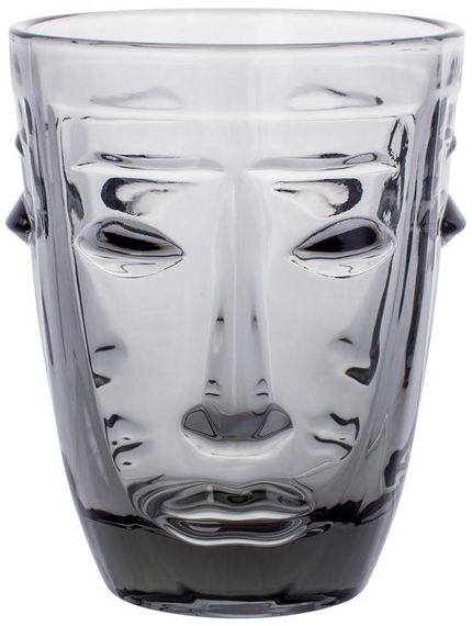 Стаканы Teo 6 штук 250ml из серого полупрозрачного стекла