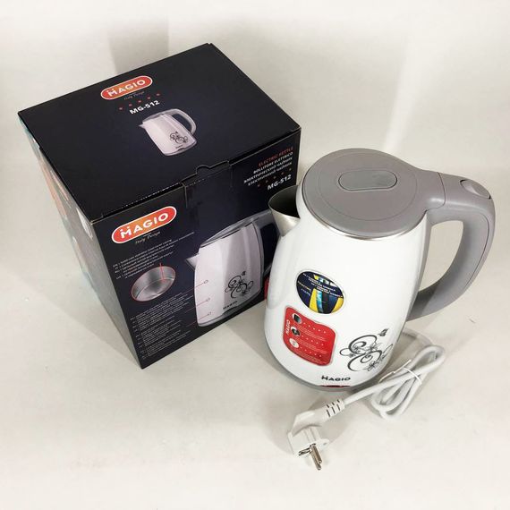 Електрочайник MAGIO MG-512, 1.7л, стильний електрочайник, чайник електро, NK-241 чайник дисковий | Зображення 3