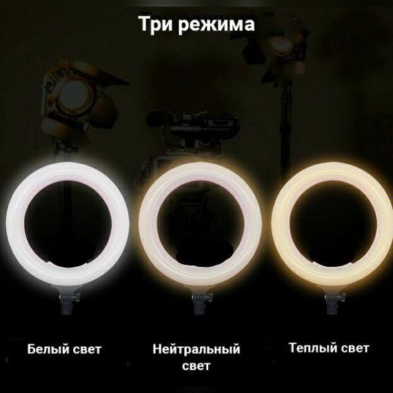 Светодиодная кольцевая лампа XPRO с гибким держателем для телефона и сумкой черная 220V 35см ZB-R14 (MER-14339_1302) | Зображення 9