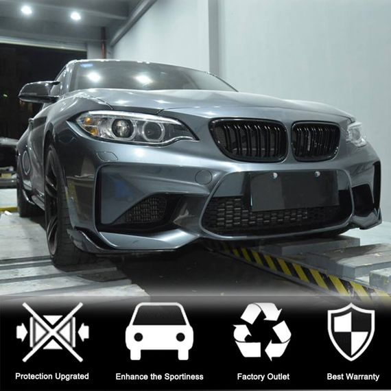 Накладки на передній бампер Flap (для F87 M2/M2C, Карбон) для BMW 2 серія F22/23 2014-2021 рр | Зображення 2