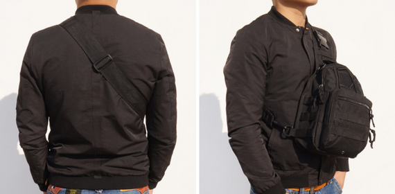 Тактическая нагрудная сумка Primo Sling однолямочная через плечо - Black | Зображення 8