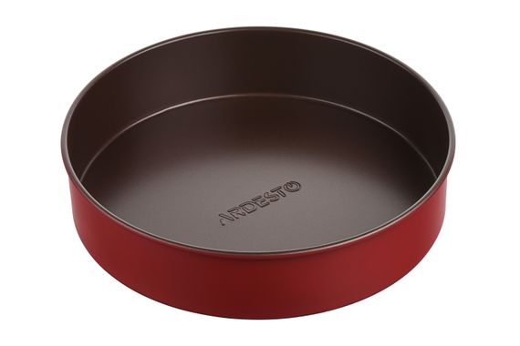 Форма для выпечки Ardesto Golden Brown круглая 24 см, коричневый,красный, углеродистая сталь (AR2402R)
