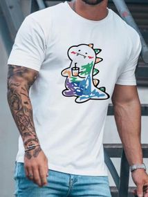 Футболка чоловіча з принтом повсякденна L Білий