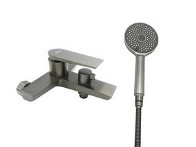 Змішувач для ванни латунь AIM темно-сірий DG08930 (gun grey)