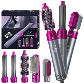 Фен-щітка стайлер Hot Air Styler 5в1 мультистайлер для завивки та укладання волосся 1000 Вт