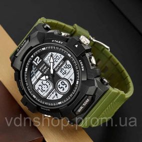 Хорошие мужские часы фирма SKMEI 2354AG, Армейские часы топ Многофункциональные военные PB-44