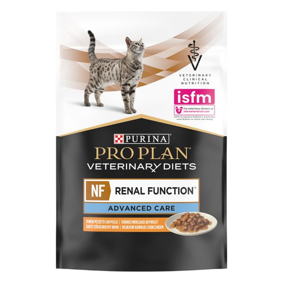Вологий лікувальний корм Purina Pro Plan VeterinaryDiets NF Renal для кішок при хворобах нирок з куркою 30шт*85г | Зображення 4