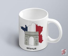 Чашка  з графічним принтом пам'ятного місця Франція  (02010112007)